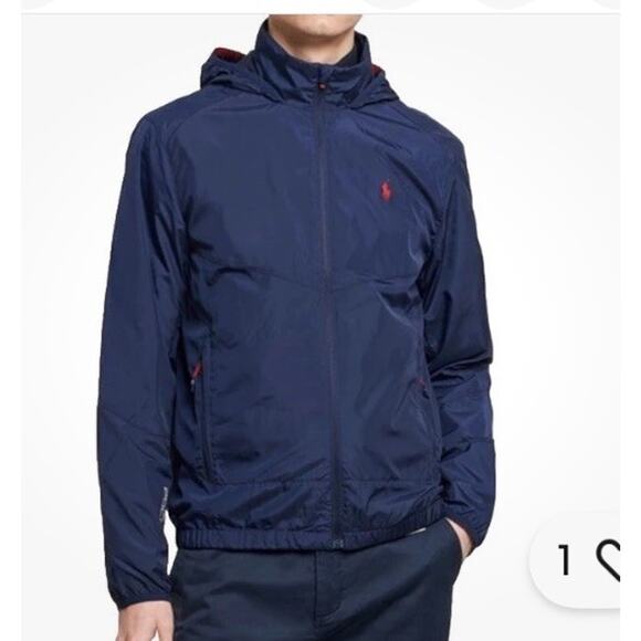 Polo Ralph Lauren Men’s Performance Windbreaker Jacket Sz M New Blue Repellent - Picture 1 of 11